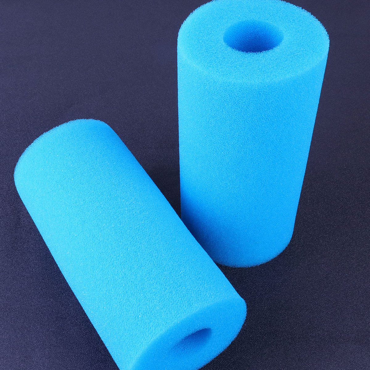 Fish Tank Filter - 4 Stück Filterschwamm-Zylinder, blau, Größe 2,