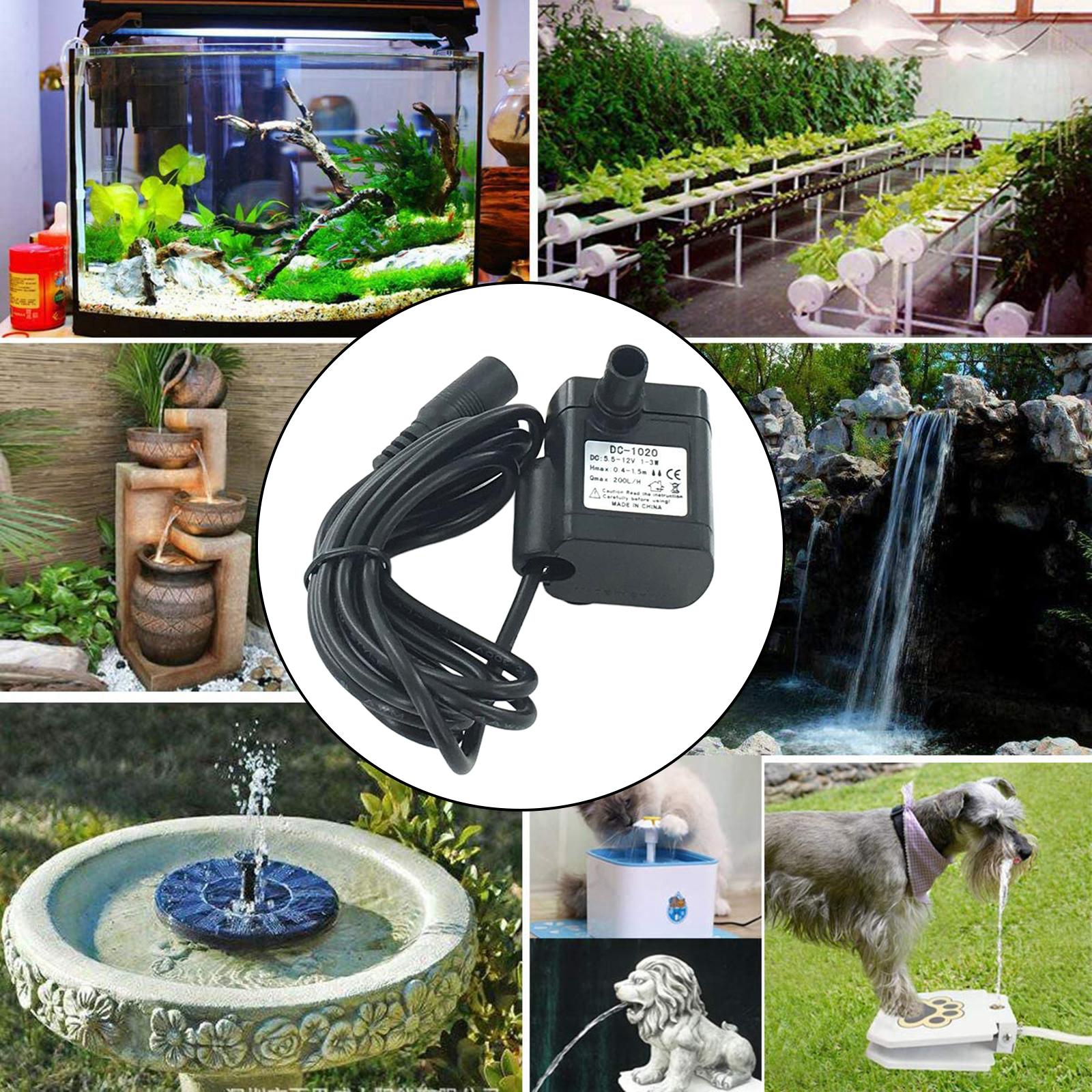 Aquarium Pump - Tauchwasserpumpe DC 12V 3W Ultra-leise Pumpe