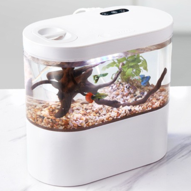 Aquarium Fish Betta - Kreatives Mini-Desktop-Aquarium mit Biochemischem Filtrationssystem und
