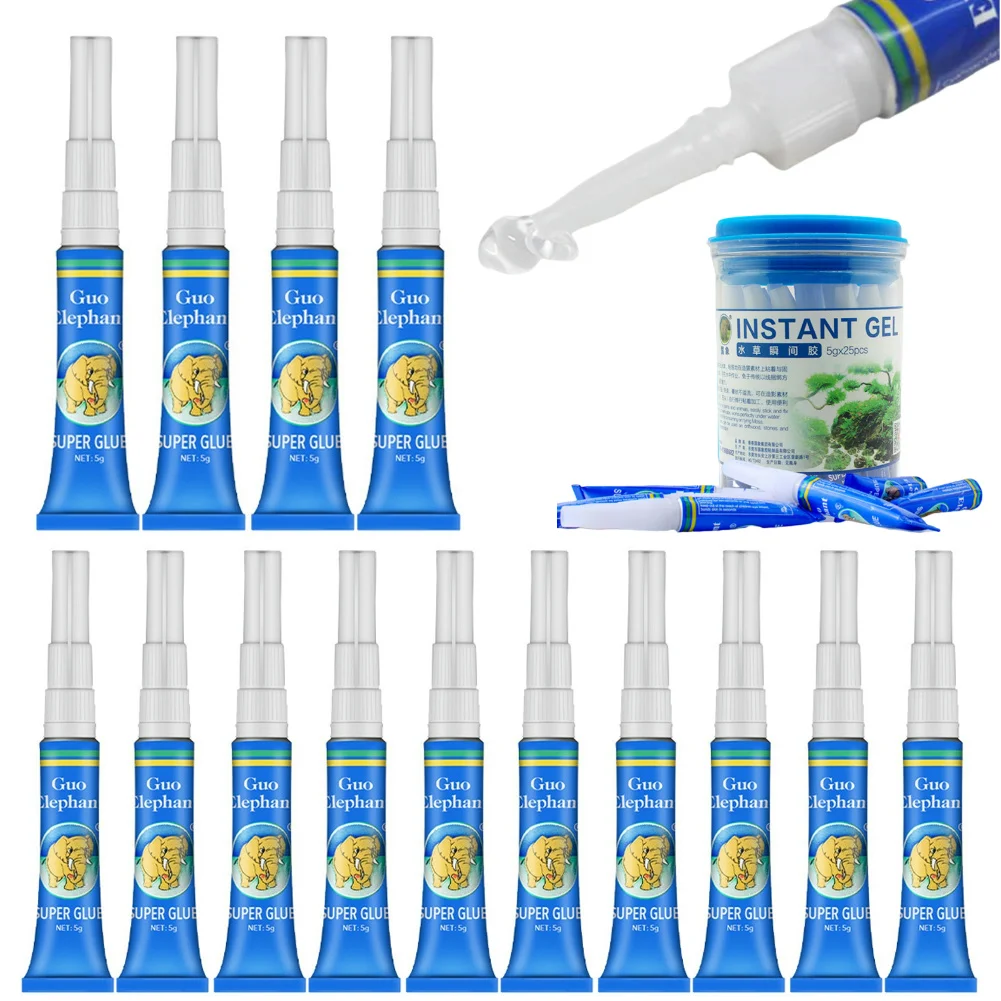 Fish Aquarium Home - Wasserpflanzen Treibholz Unterwassergel Landschaftsbau Moos Kleber