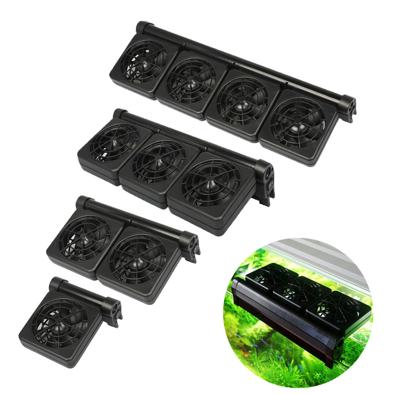 Fish Tank Heater - 1/2/3/4 Aquarium-Lüfter Kühlgeräte Wassertemperaturkontrolle Fischbecken-Kühlsystem für